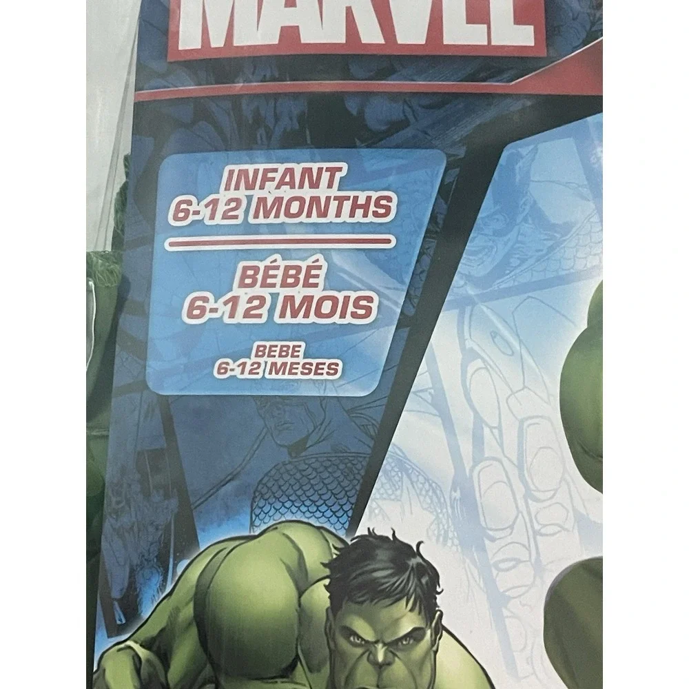 Marvel Infant Hulk Costume Green and Purple - Picture 2 of 3